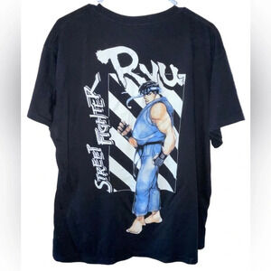 Capcom Street Fighter Ryu T Shirt Mens Size XL Black White Vintage Retro Rare